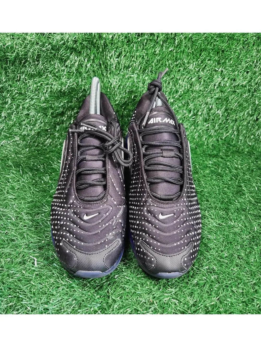 Nike Air Max 720 Pixel Black Blue AO2924-013 Size 8 Mens 9.5 Women Sneaker shoes